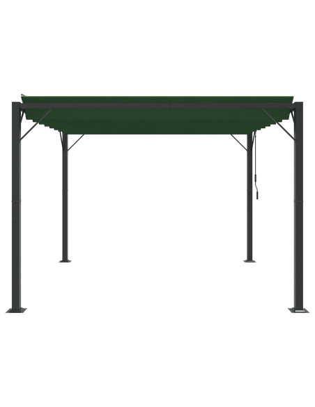 Gazebo con tetto ventilato Verde 3 x 3 x 2,14 m
