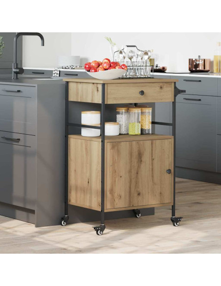 Carrello da Cucina Rovere artigianale 56 x 43 x 89,5 cm