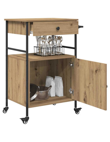 Carrello da Cucina Rovere artigianale 56 x 43 x 89,5 cm