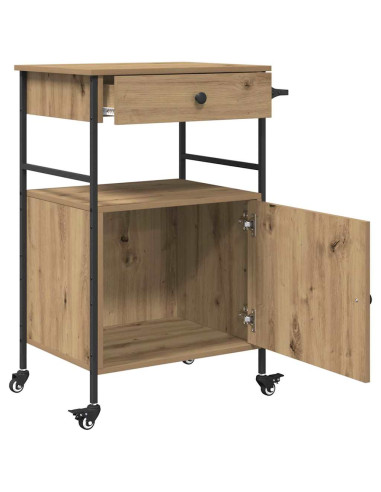 Carrello da Cucina Rovere artigianale 56 x 43 x 89,5 cm