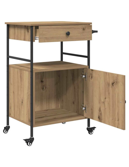 Carrello da Cucina Rovere artigianale 56 x 43 x 89,5 cm