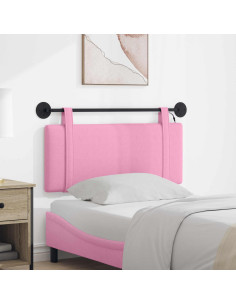 Testiera sospesa Con luce LED Rosa Tessuto