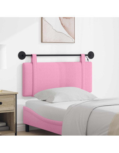 Testiera sospesa Con luce LED Rosa Tessuto