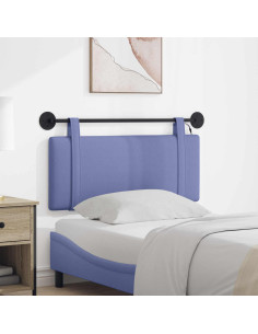 Testiera sospesa Con luce LED Blu jeans Tessuto