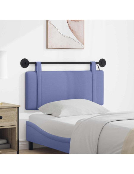 Testiera sospesa Con luce LED Blu jeans Tessuto