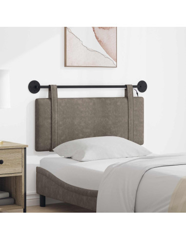 Testiera sospesa Con luce LED Grigio PU Antico