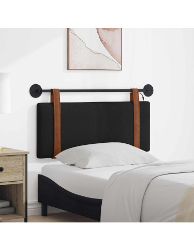 Testiera sospesa Con luce LED Nero PU Antico