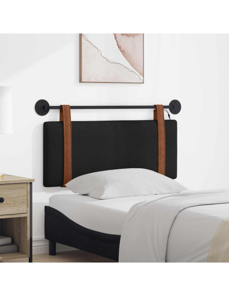 Testiera sospesa Con luce LED Nero PU Antico