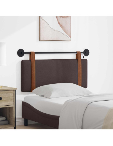 Testiera sospesa Con luce LED Marrone Scuro PU Antico