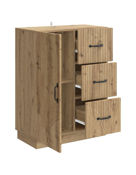 Credenza con cassetto Rovere Artigianale 66 x 34,5 x 87 cm