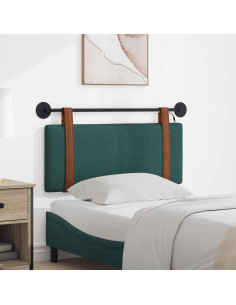Testiera sospesa Con luce LED Verde Scuro PU Antico