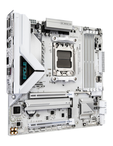 GIGABYTE B850M EAGLE WIFI6E ICE Scheda Madre – CPU AMD Ryzen serie 9000, VRM digitale a 8+2+2 fasi, fino a 8200 MHz DDR5 (OC),