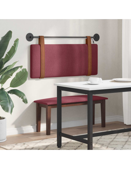 Testiera sospesa Con luce LED Rosso Vino PU Antico