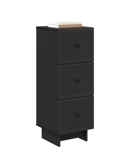 Mobile con Cassetti Nero 33 x 34,5 x 90 cm Legno ingegnerizzato