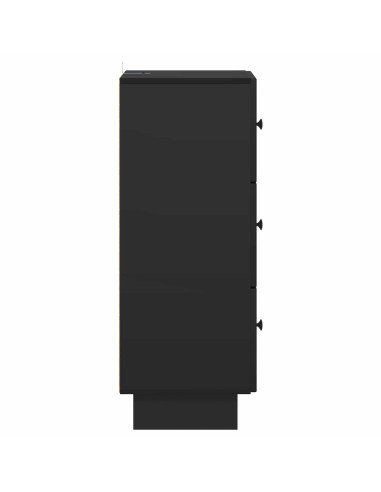 Mobile con Cassetti Nero 33 x 34,5 x 90 cm Legno ingegnerizzato