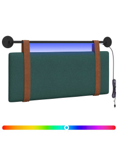 Testiera sospesa Con luce LED Verde Scuro PU Antico 2