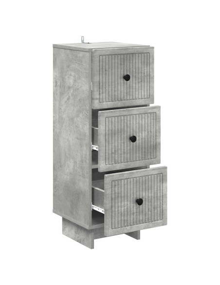 Mobile con Cassetti Grigio Cemento 33 x 34,5 x 90 cm