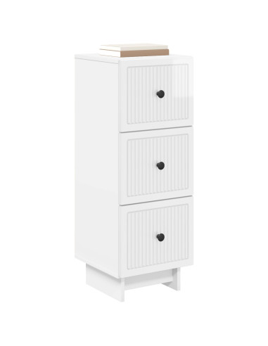 Mobile con Cassetti Bianco Lucido 33 x 34,5 x 90 cm