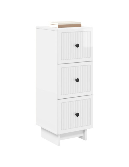 Mobile con Cassetti Bianco Lucido 33 x 34,5 x 90 cm