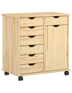 Mobile con Ruote con ruota Marrone 63,5 x 39 x 65,5 cm 2