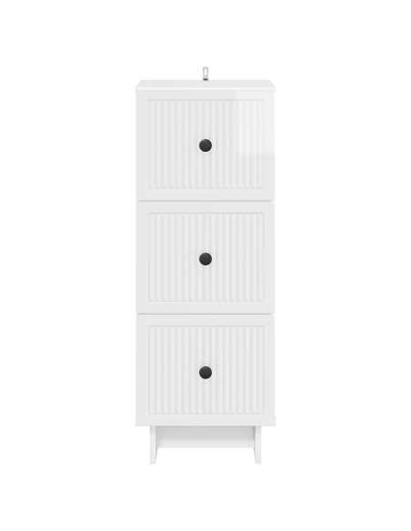 Mobile con Cassetti Bianco Lucido 33 x 34,5 x 90 cm