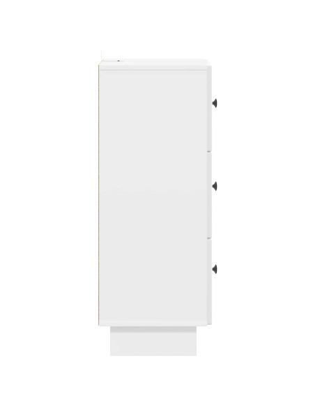 Mobile con Cassetti Bianco Lucido 33 x 34,5 x 90 cm