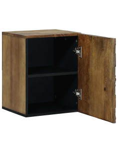 Mobile Appeso da Bagno con porta Marrone 38 x 33,5 x 48 cm 2