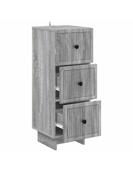 Mobile con Cassetti Grigio Sonoma 33 x 34,5 x 90 cm