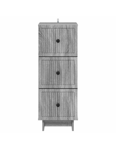 Mobile con Cassetti Grigio Sonoma 33 x 34,5 x 90 cm