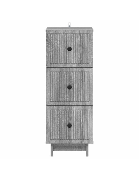 Mobile con Cassetti Grigio Sonoma 33 x 34,5 x 90 cm