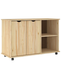Mobile con Ruote con ruota Marrone 100 x 39 x 65,5 cm 2
