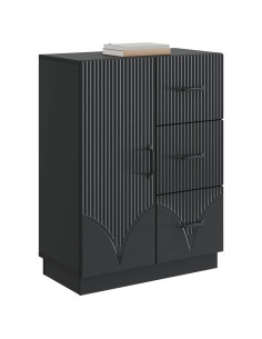 Credenza Nero 66 x 34,5 x 87 cm Legno ingegnerizzato 2