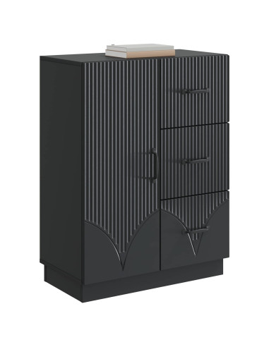 Credenza Nero 66 x 34,5 x 87 cm Legno ingegnerizzato