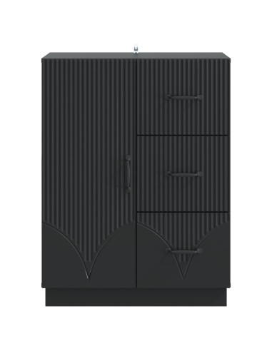 Credenza Nero 66 x 34,5 x 87 cm Legno ingegnerizzato