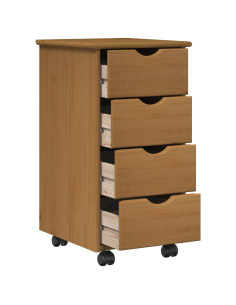 Mobile con Ruote con ruota Marrone miele 34 x 39 x 65,5 cm 2
