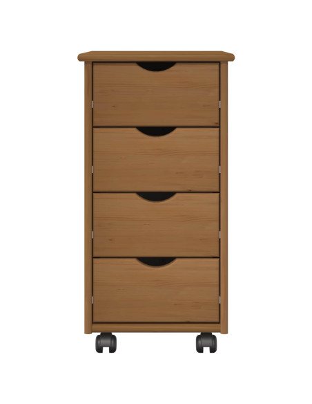 Mobile con Ruote con ruota Marrone miele 34 x 39 x 65,5 cm