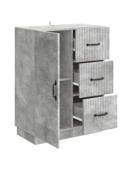Credenza Grigio Cemento 66 x 34,5 x 87 cm Legno ingegnerizzato