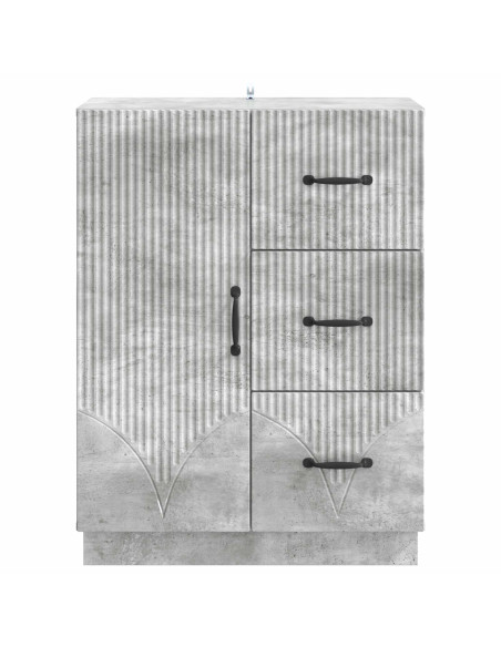 Credenza Grigio Cemento 66 x 34,5 x 87 cm Legno ingegnerizzato