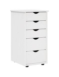 Armadietto Bianco 34 x 39 x 61,5 cm Legno di Pino Massello 2