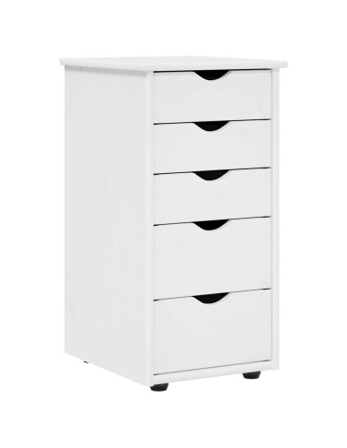 Armadietto Bianco 34 x 39 x 61,5 cm Legno di Pino Massello