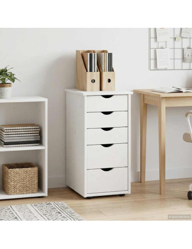 Armadietto Bianco 34 x 39 x 61,5 cm Legno di Pino Massello
