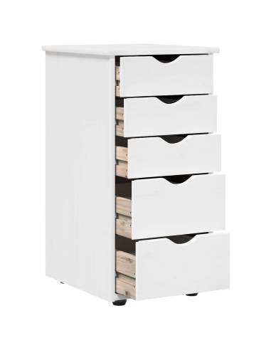 Armadietto Bianco 34 x 39 x 61,5 cm Legno di Pino Massello