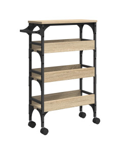 Carrello da Cucina Rovere Sonoma 53 x 20 x 76 cm 2
