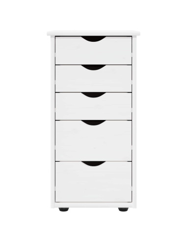 Armadietto Bianco 34 x 39 x 61,5 cm Legno di Pino Massello