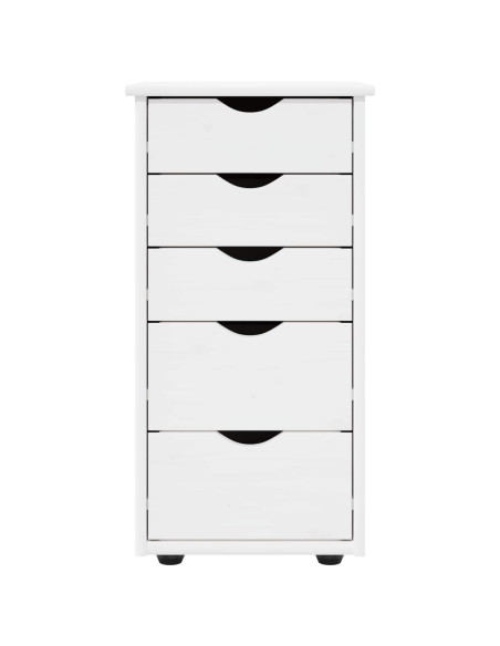 Armadietto Bianco 34 x 39 x 61,5 cm Legno di Pino Massello