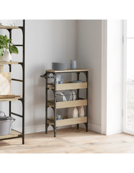 Carrello da Cucina Rovere Sonoma 53 x 20 x 76 cm