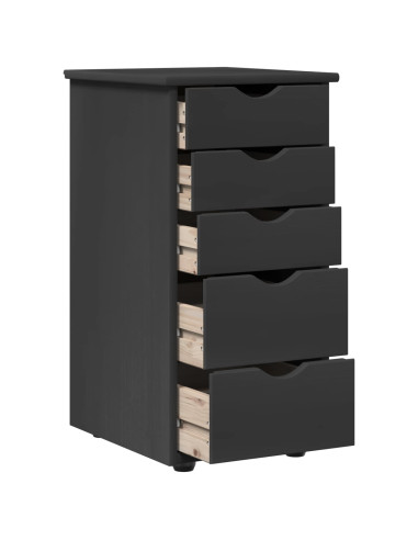 Armadietto Grigio 34 x 39 x 61,5 cm Legno di Pino Massello