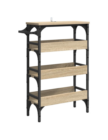 Carrello da Cucina Rovere Sonoma 53 x 20 x 76 cm