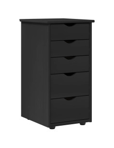 Armadietto Nero 34 x 39 x 61,5 cm Legno di Pino Massello 2