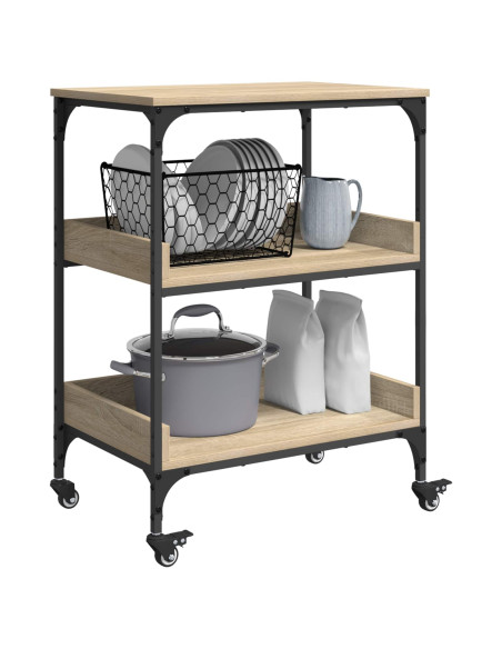 Carrello da Cucina Rovere Sonoma 60 x 41 x 80,5 cm